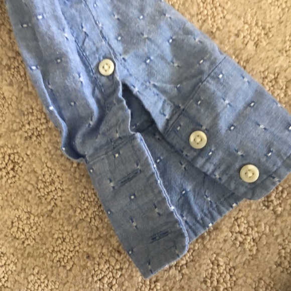 Merona | Women's Swiss dot button front long sleeve shirt - Picture 7 of 11